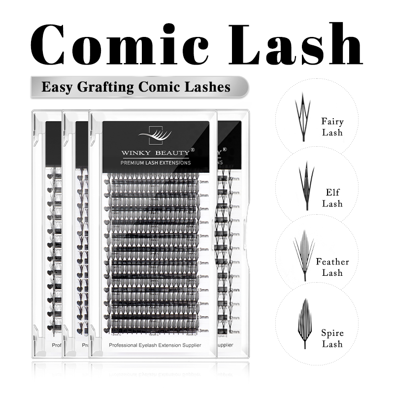 Anime Cosplay Lashes - Winky Beauty Cílios Postiços Pré-fabricados com