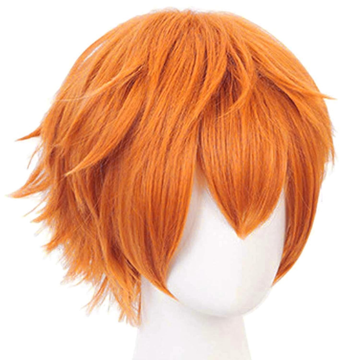 Anime Cosplay Orange Hair - Peruca curta laranja para homens laranja
