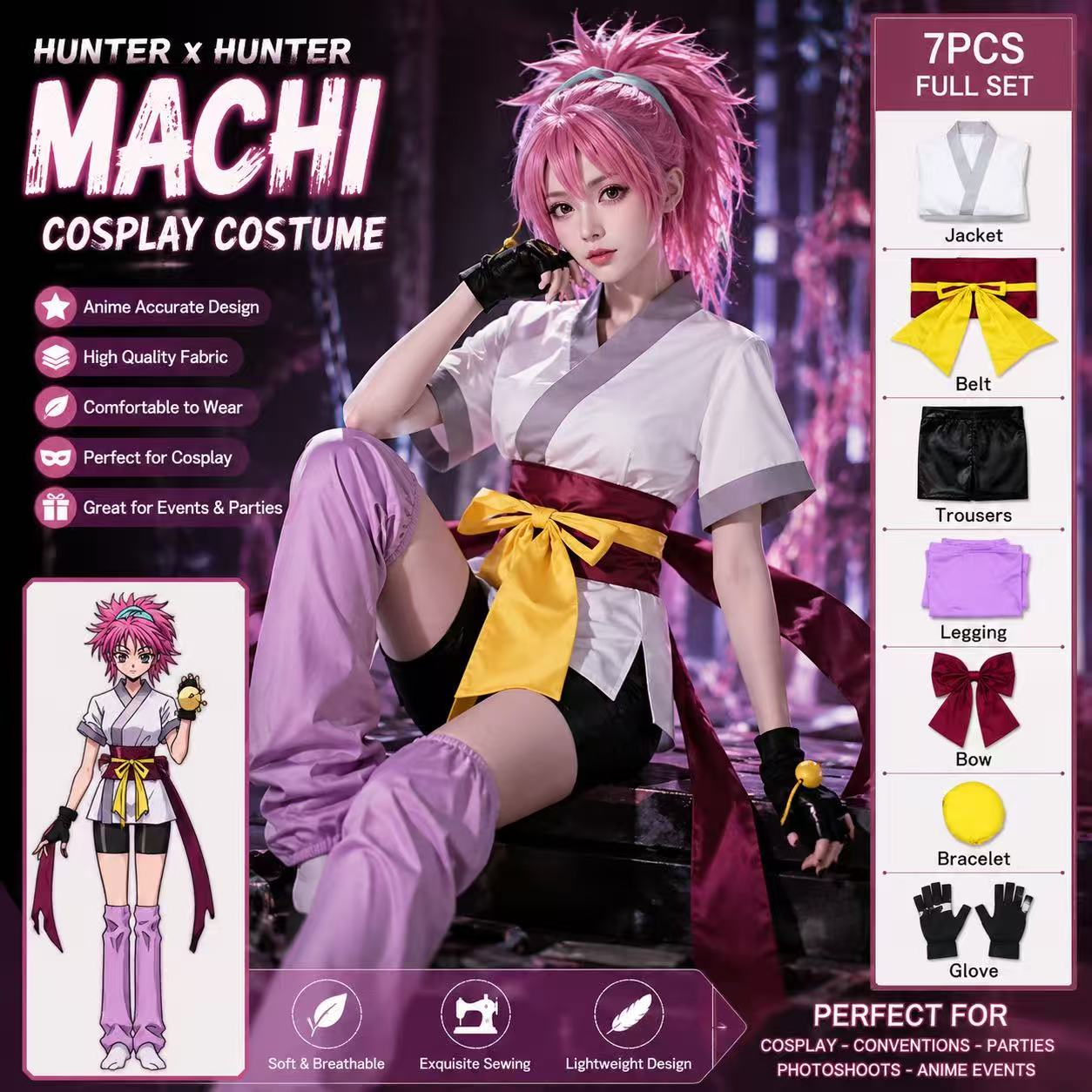 Hunter X Hunter Uniform - Fantasia de Cosplay Hunter X Hunter