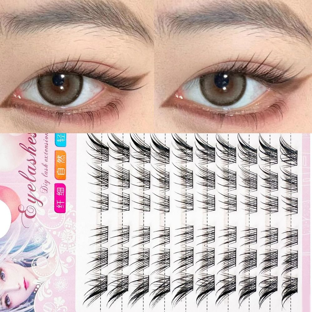 Anime Cosplay Lashes - 3d gato olho clusters cílios naturais