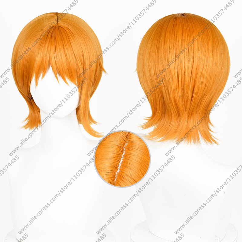 Anime Cosplay Orange Hair - Anime nami cosplay perucas 30cm laranja