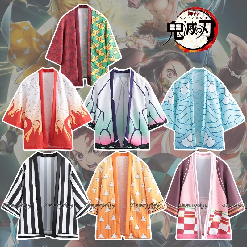 Anime cosplay traje manto kime - Cosplay Anime Zenitsu avaliação e preço