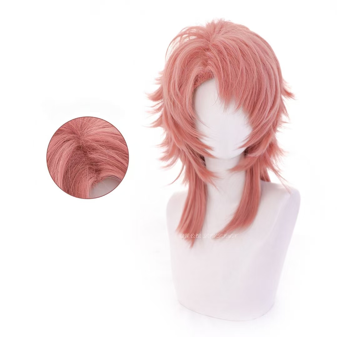 Peruca de Cosplay Sabito Rosa  - Anime Cosplay Orange Hair avaliação e preço