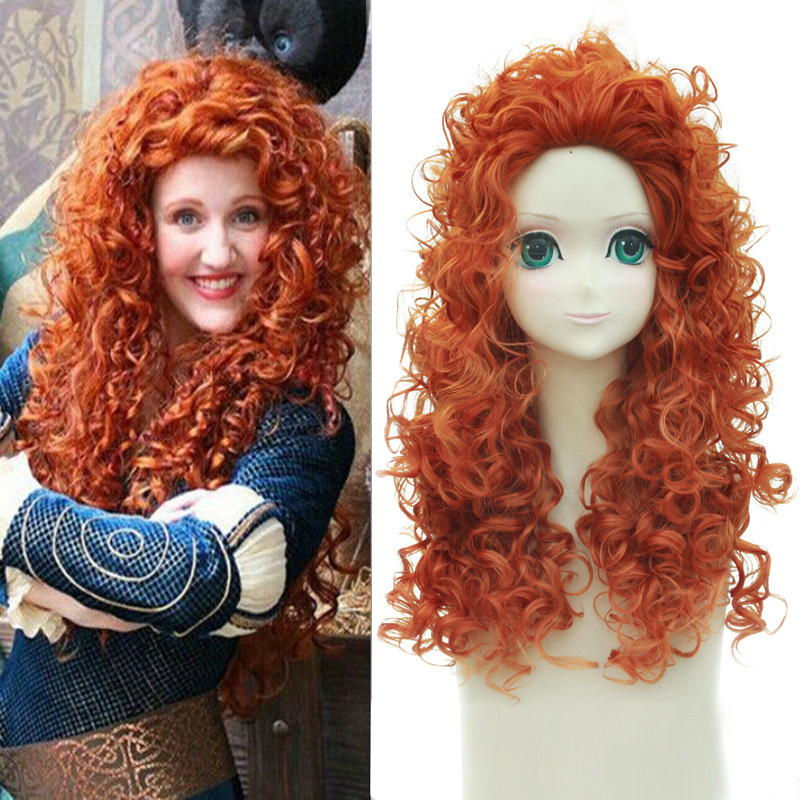 Anime perucas corajosa lenda c - Anime Cosplay Orange Hair avaliação e preço