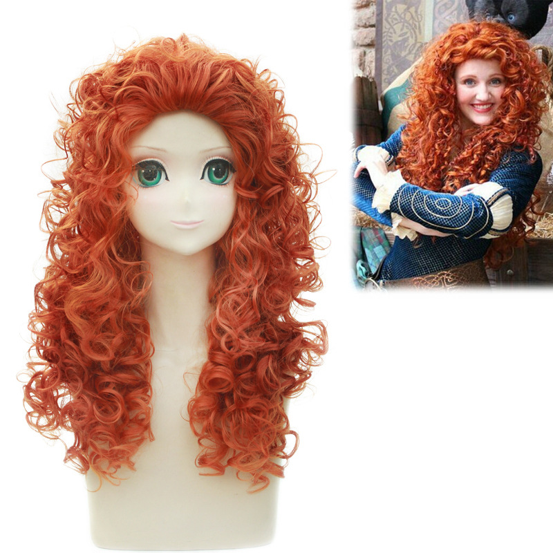 Anime perucas corajosa lenda c - Anime Cosplay Orange Hair avaliação e preço