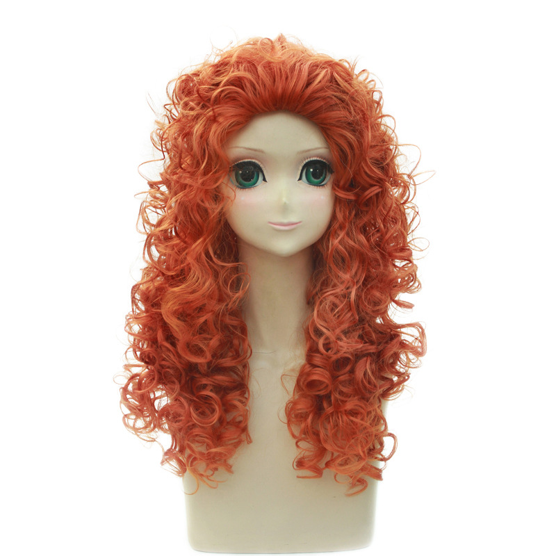 Anime perucas corajosa lenda c - Anime Cosplay Orange Hair avaliação e preço