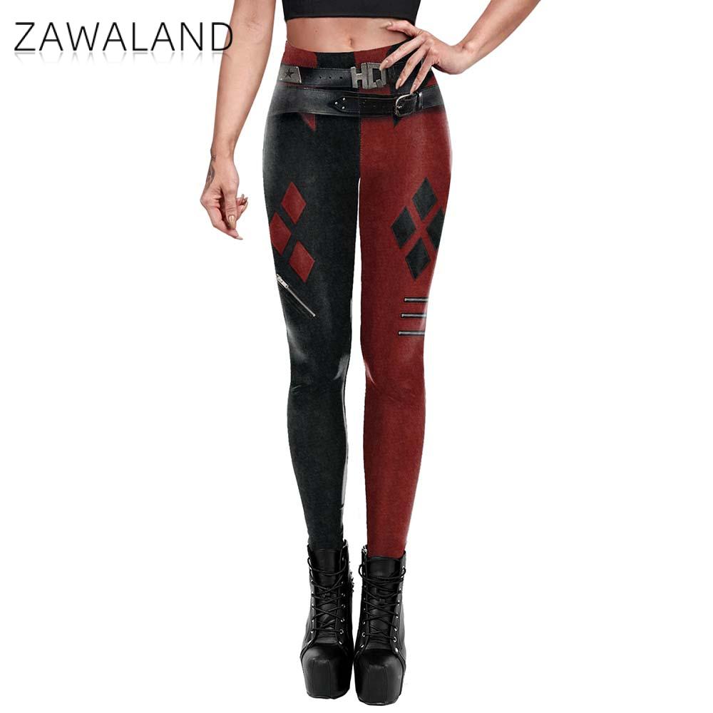 Zawaland leggings para mulhere - Anime Harley Quinn Cosplay avaliação e preço