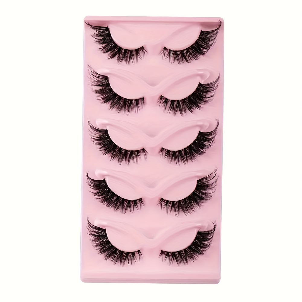 5 pares de cílios postiços olh - Anime Cosplay Lashes avaliação e preço