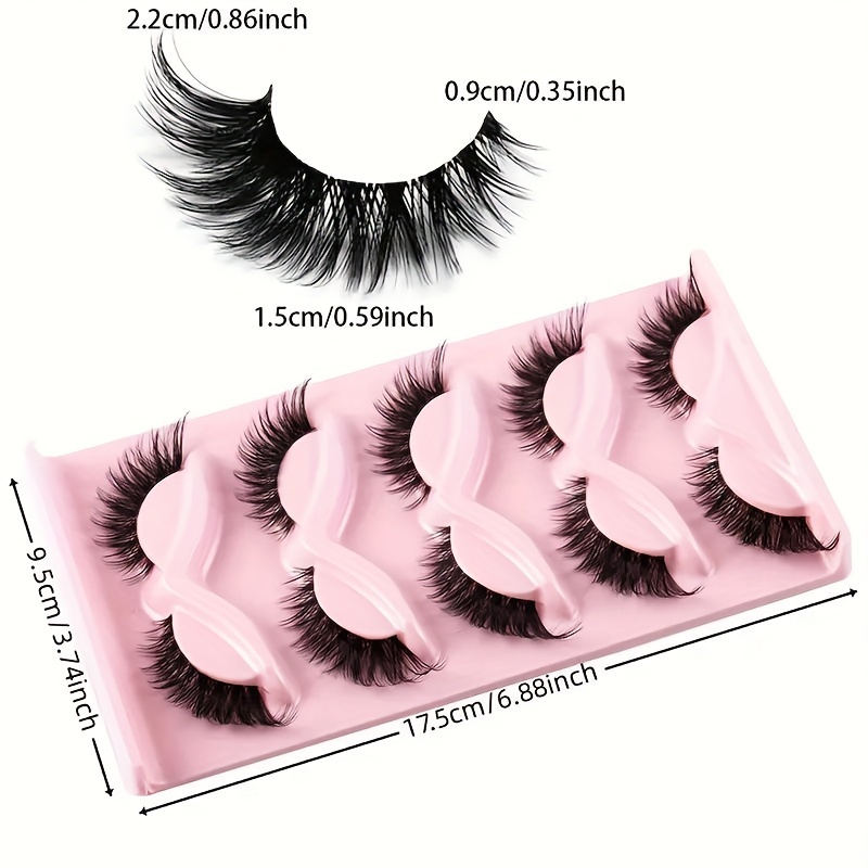 5 pares de cílios postiços olh - Anime Cosplay Lashes avaliação e preço
