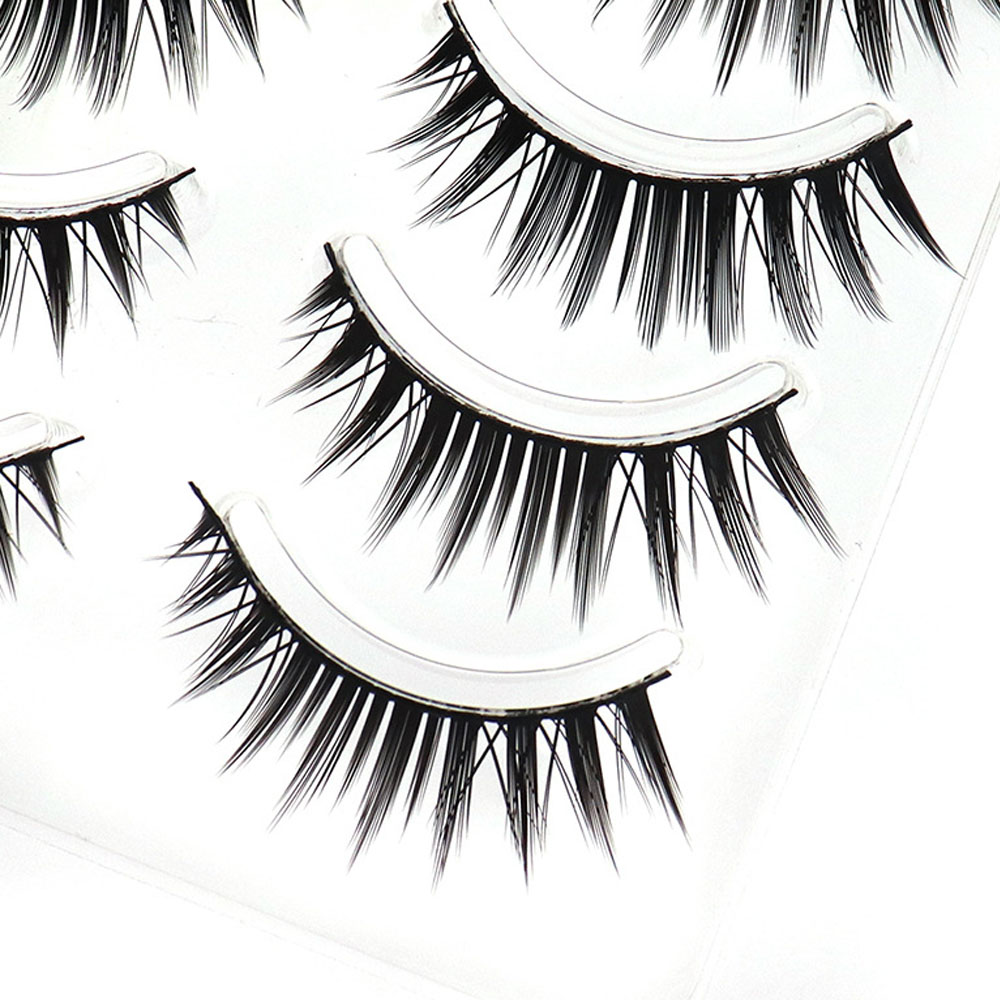 5 pares de maquiagem cílios po - Anime Cosplay Lashes avaliação e preço