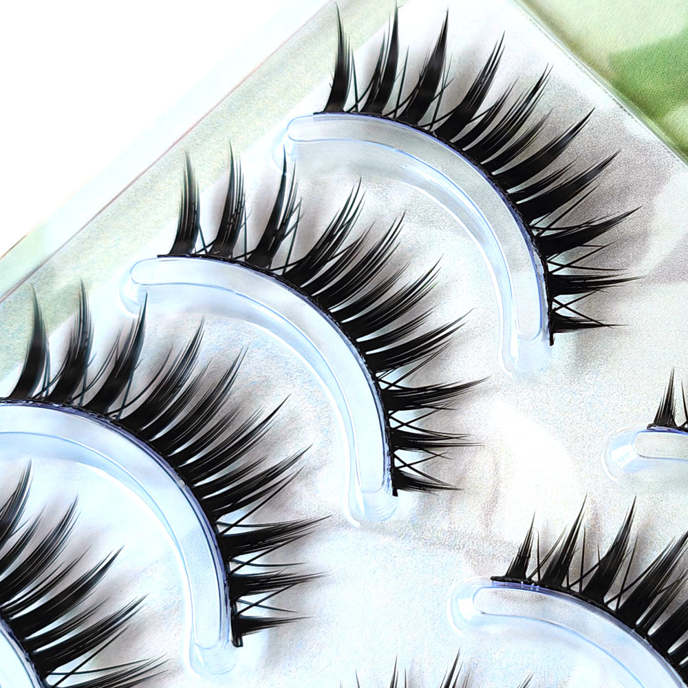 5 pares de maquiagem cílios po - Anime Cosplay Lashes avaliação e preço
