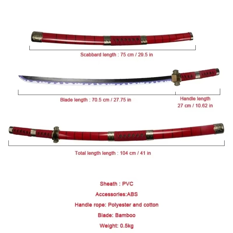 40incn roronoa zoro katana nin - Anime Cosplay Real avaliação e preço