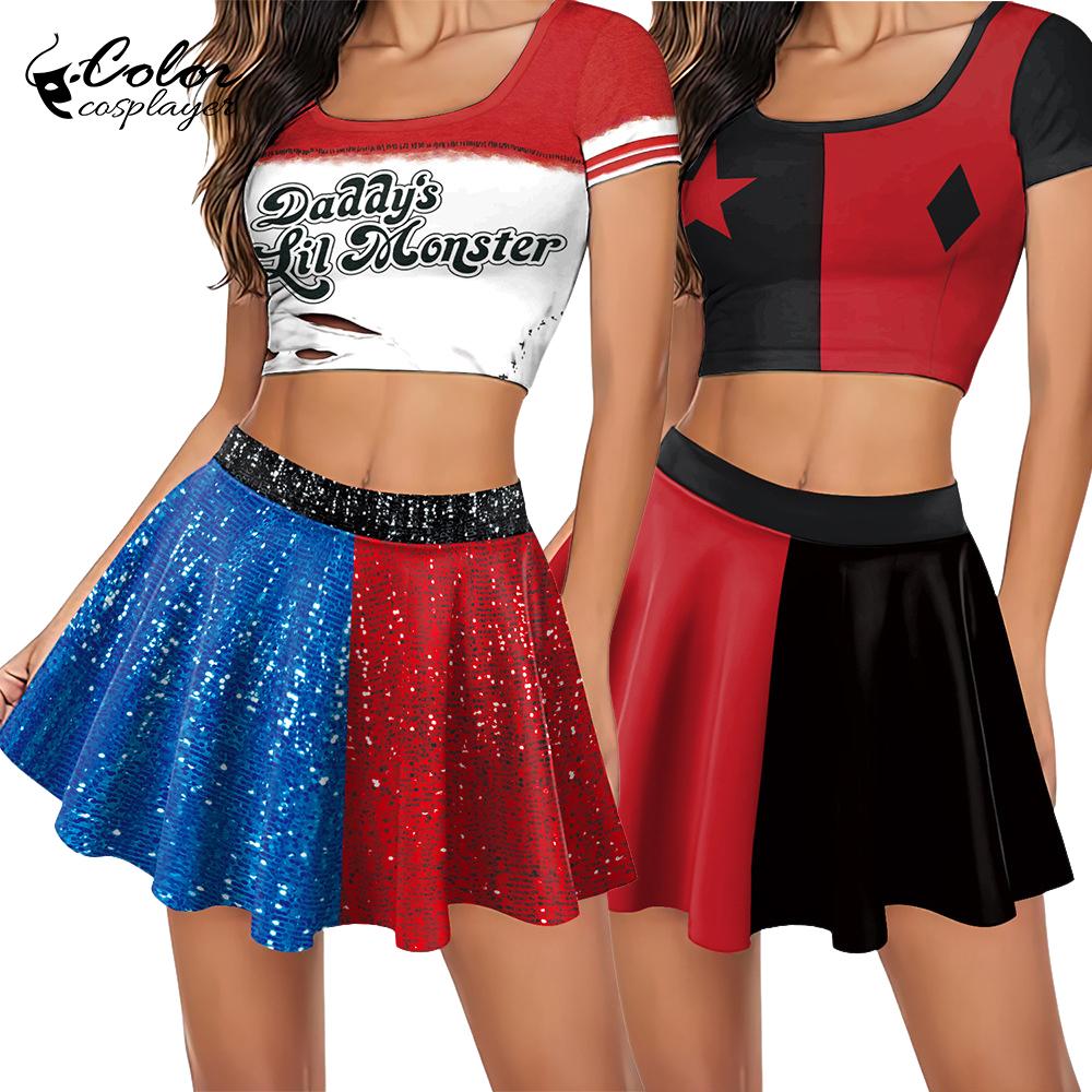 Fantasia de Palhaço de Filme p - Anime Harley Quinn Cosplay avaliação e preço