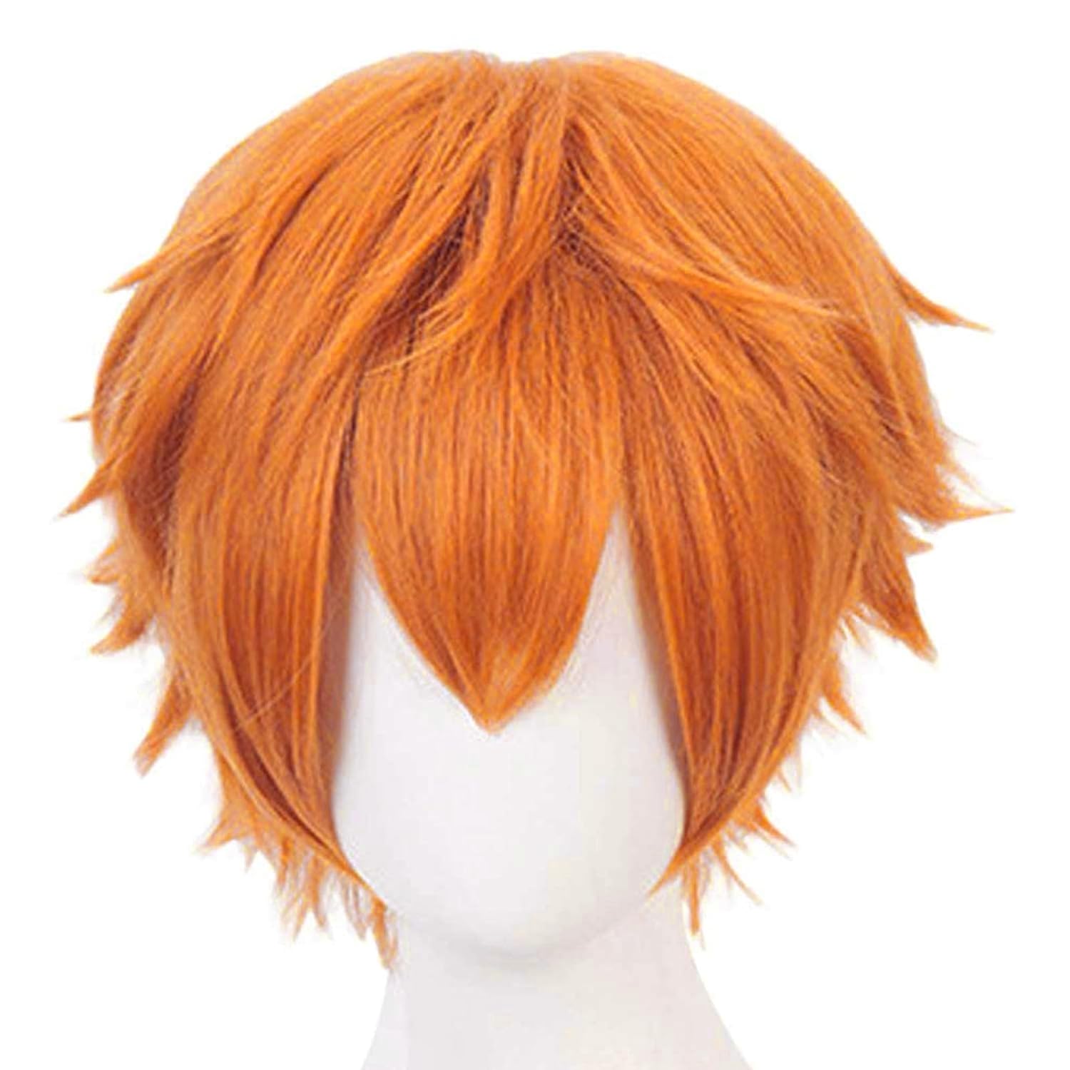 Peruca curta laranja para home - Anime Cosplay Orange Hair avaliação e preço