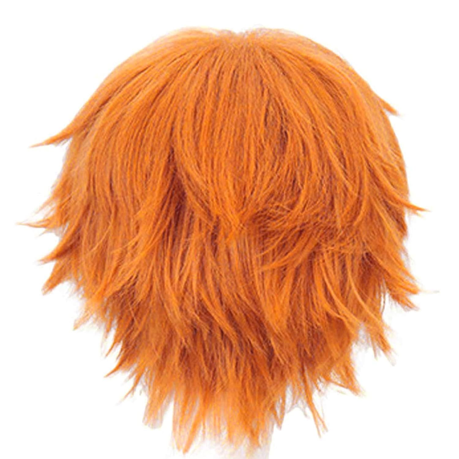 Peruca curta laranja para home - Anime Cosplay Orange Hair avaliação e preço