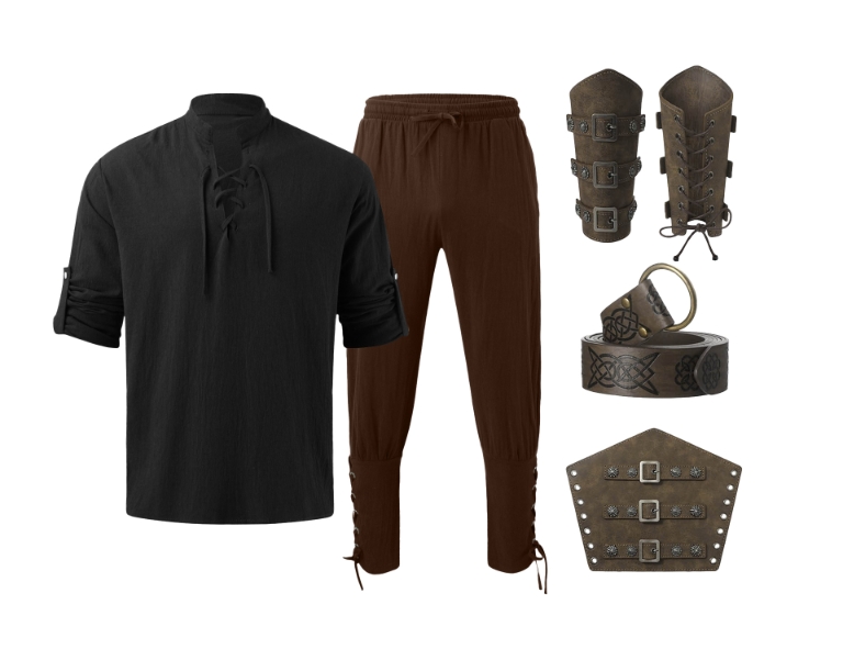 Conjunto de 4 peças de fantasi - Anime Cosplay Costumes avaliação e preço