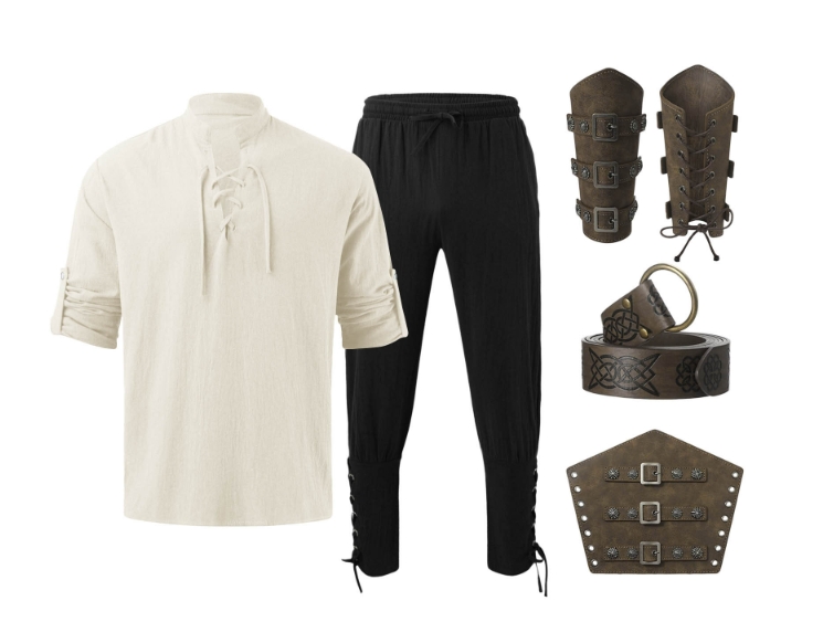 Conjunto de 4 peças de fantasi - Anime Cosplay Costumes avaliação e preço