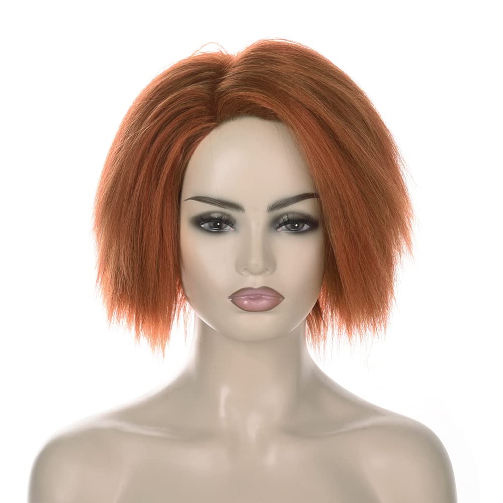 Peruca curta laranja e castanh - Anime Cosplay Orange Hair avaliação e preço