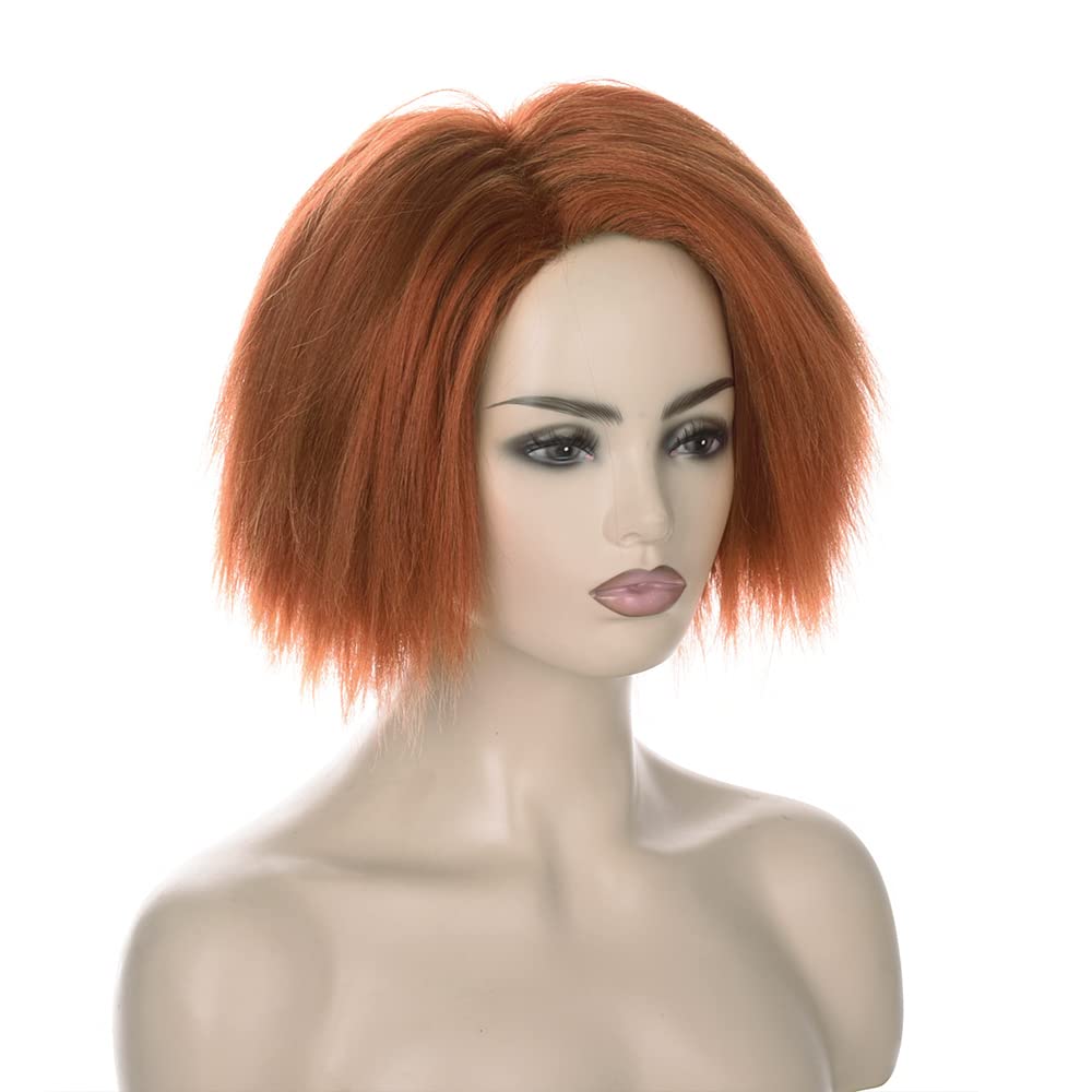 Peruca curta laranja e castanh - Anime Cosplay Orange Hair avaliação e preço