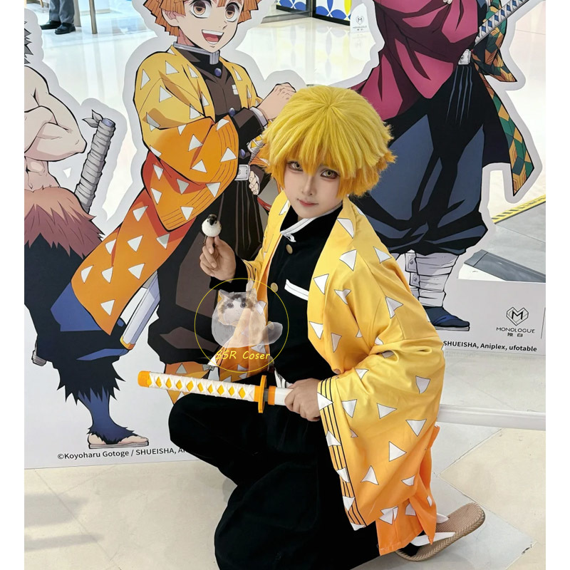 Agatsuma zenitsu traje cosplay - Cosplay Anime Zenitsu avaliação e preço