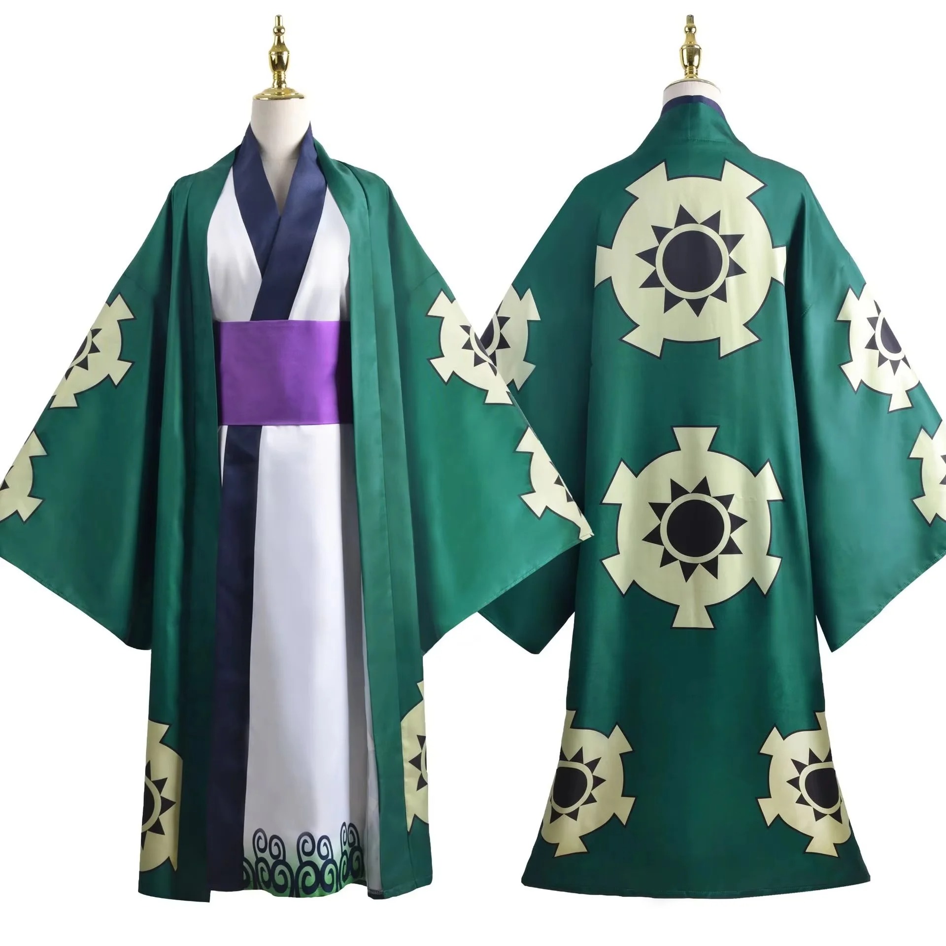 Verde roronoa zoro quimono cos - Anime Cosplay One Piece avaliação e preço