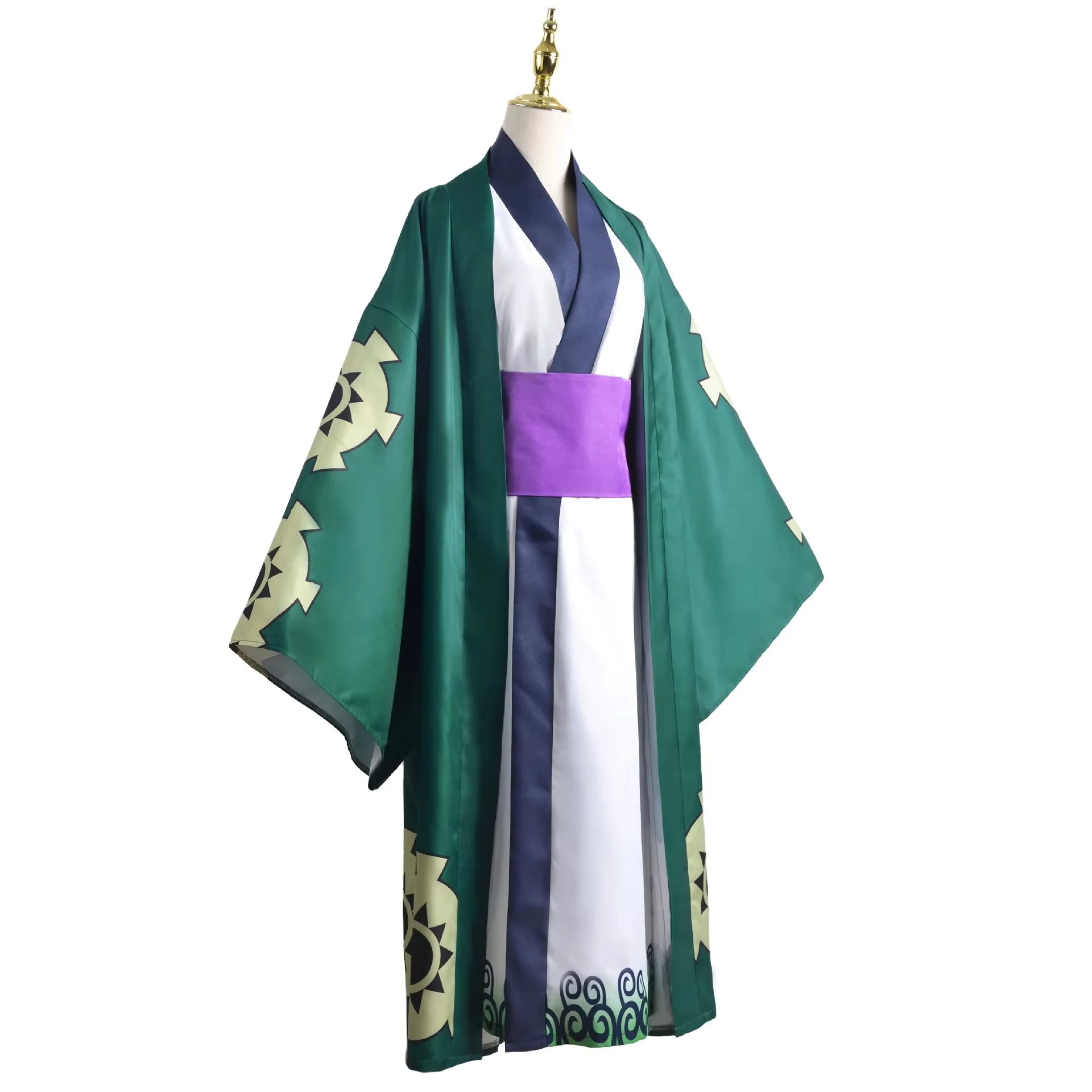 Verde roronoa zoro quimono cos - Anime Cosplay One Piece avaliação e preço
