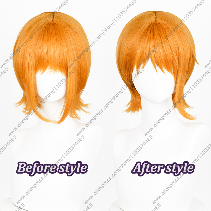 Anime nami cosplay perucas 30c - Anime Cosplay Orange Hair avaliação e preço