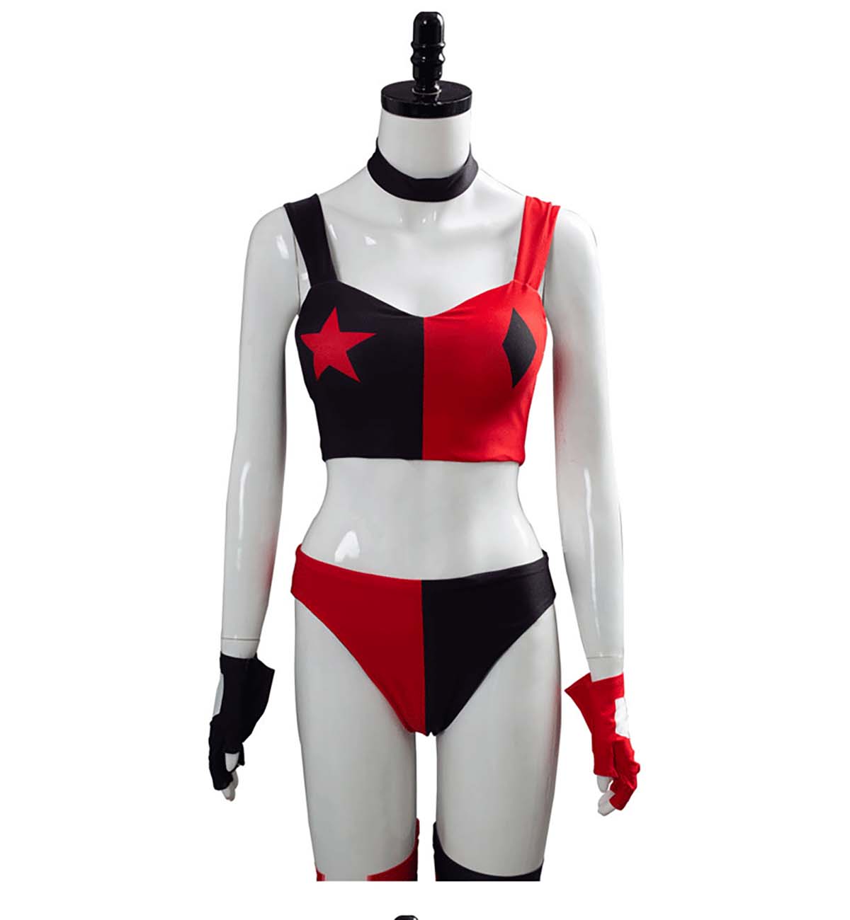 Fantasia Sexy de Vilã Super-He - Anime Harley Quinn Cosplay avaliação e preço