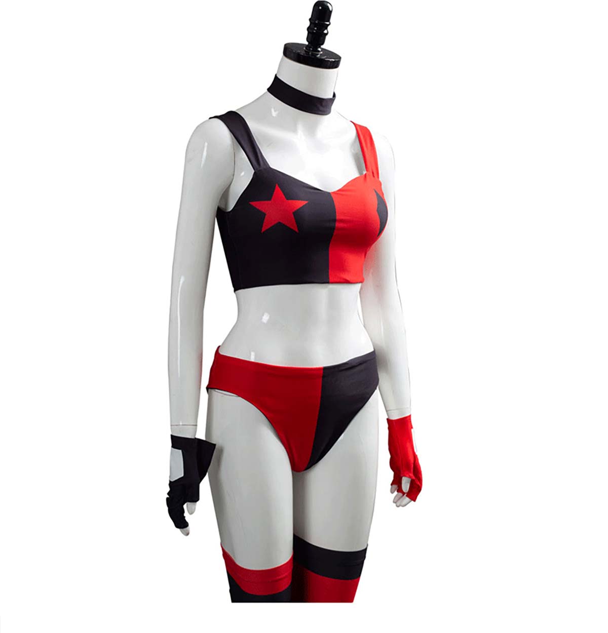 Fantasia Sexy de Vilã Super-He - Anime Harley Quinn Cosplay avaliação e preço